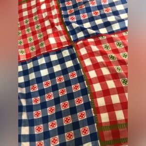 Handmade Colourful Checkered Fabric Tablecloth